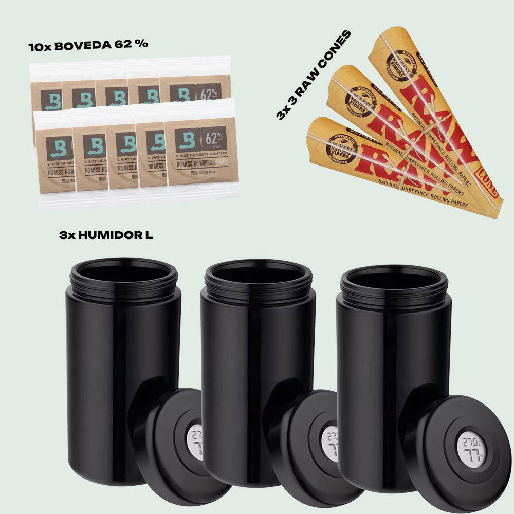 Humidor Bundle (3er Set) Ready to Store - für Home Grower