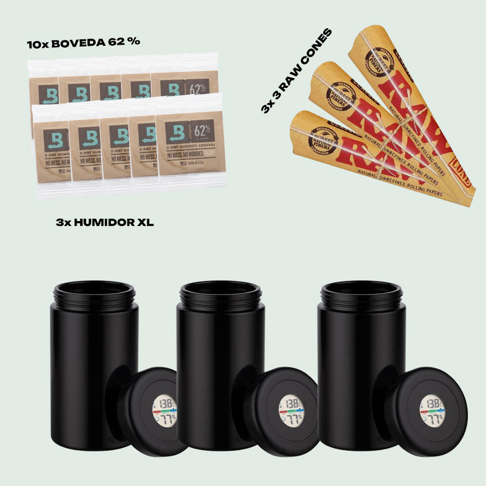Humidor Bundle "Ready to Store" - Gift Set for Home Growers