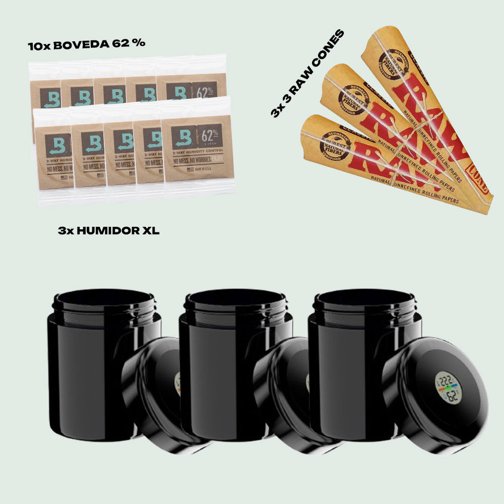 Humidor Bundle "Ready to Store" - Gift Set for Home Growers