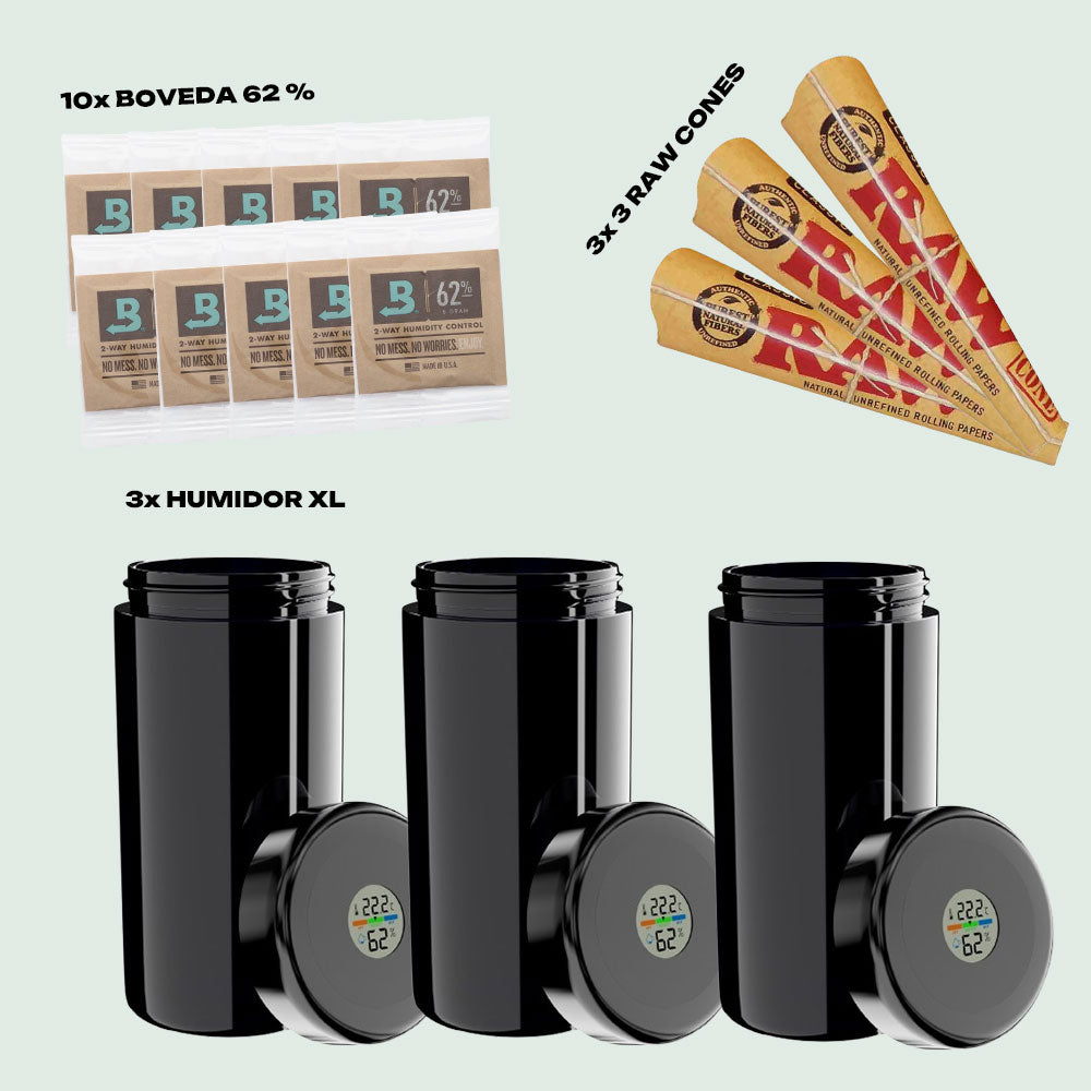 Humidor Bundle "Ready to Store" - Gift Set for Home Growers