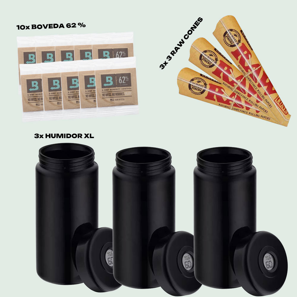 Humidor Bundle (3er Set) Ready to Store - für Home Grower