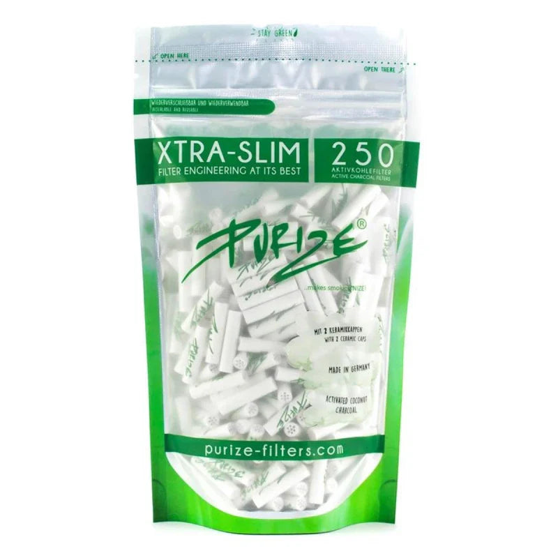 Aktivkohlefilter XTRA-Slim Size PURIZE 250er PE-Beutel (Gelb oder Weiß)