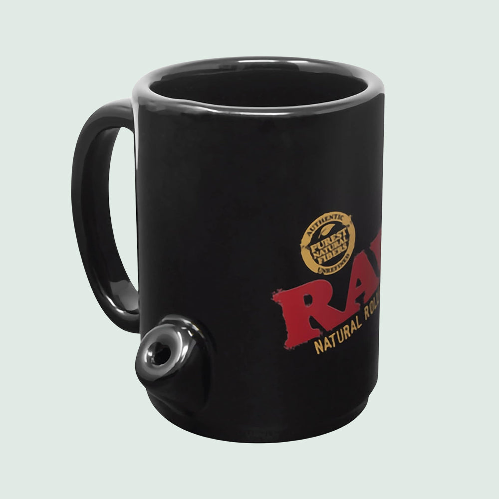 RAW Wake Up & Bake Up Mug - Schwarze Tasse - nur 19,90 €