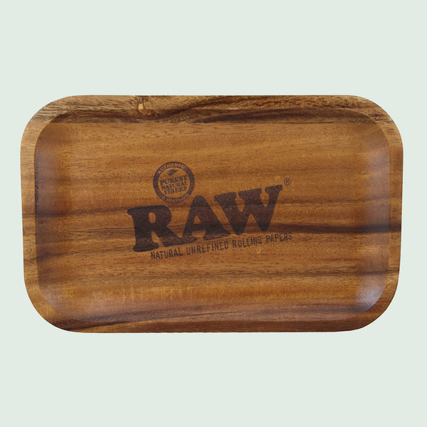 RAW wooden rolling tray including fabric bag for storage 